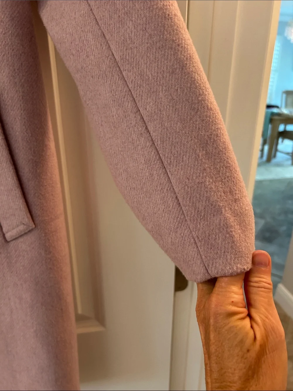 Abercrombie & Fitch Dusty Rose Single-Breasted Trench Coat